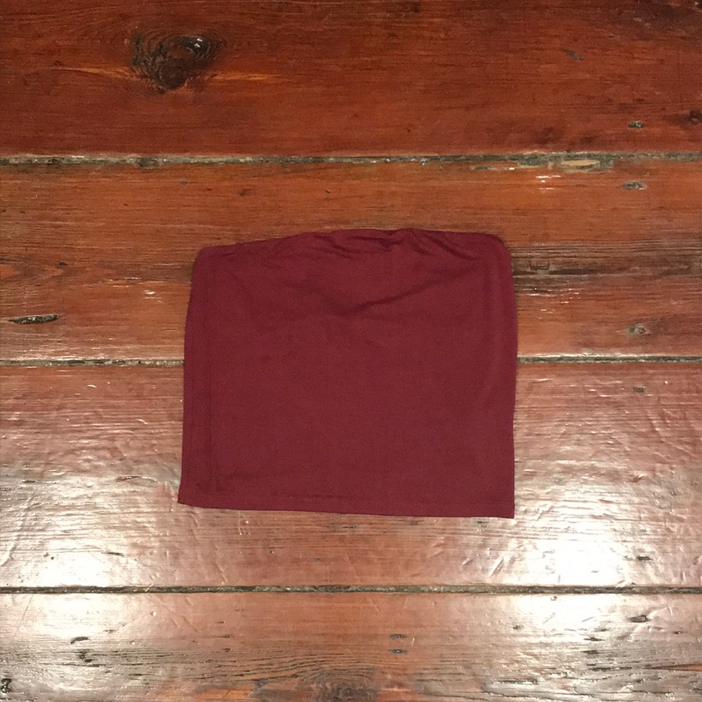American Eagle Maroon Tube Top (Gameday Basic)